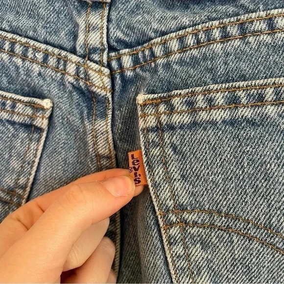 Levi’s Vintage Orange Tab Children’s Jeans Straight Leg Light Wash Distressed 12 - Picture 7 of 11